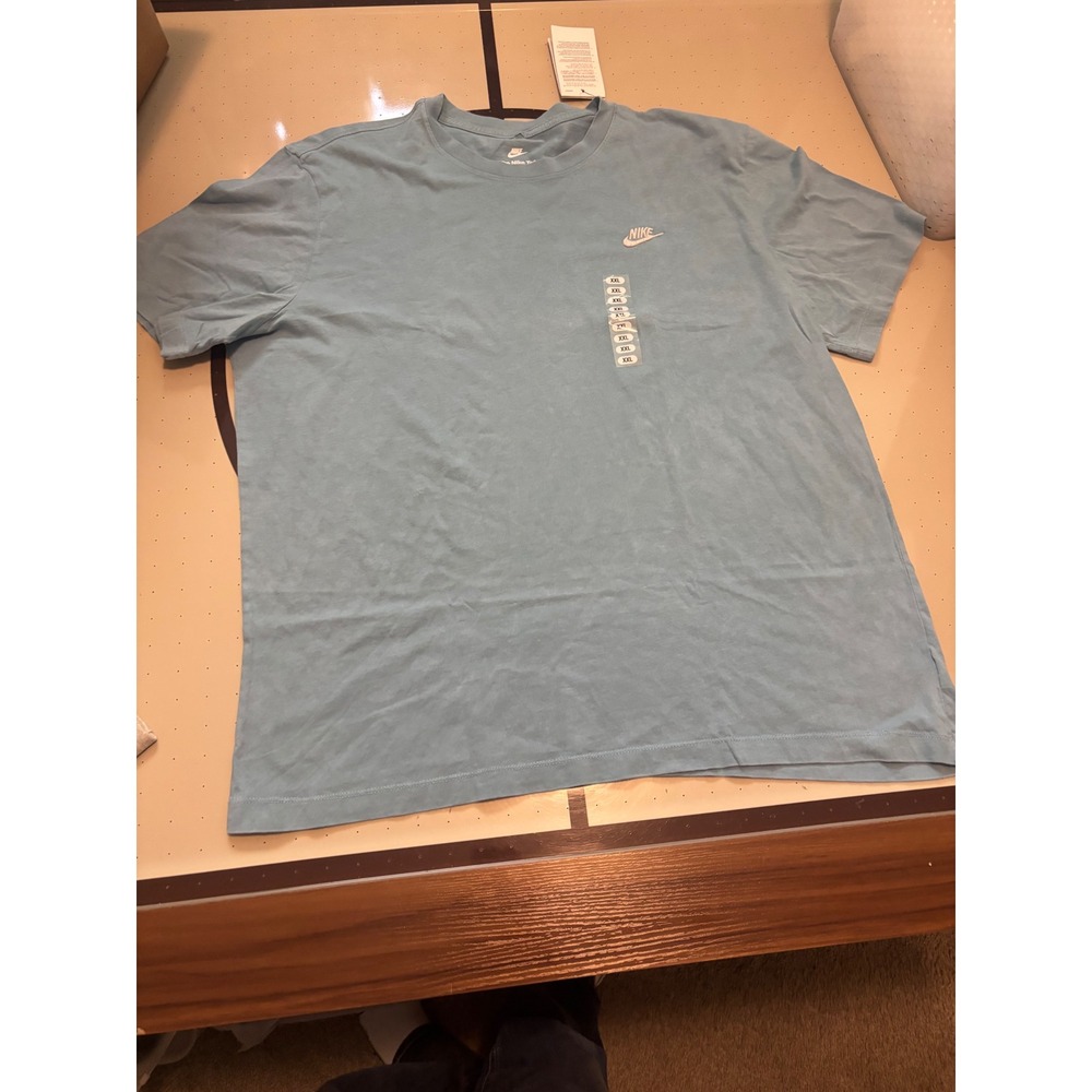 1232 Nike Sportswear Club Mens T-Shirt Light Blue XXL HJ0732-464